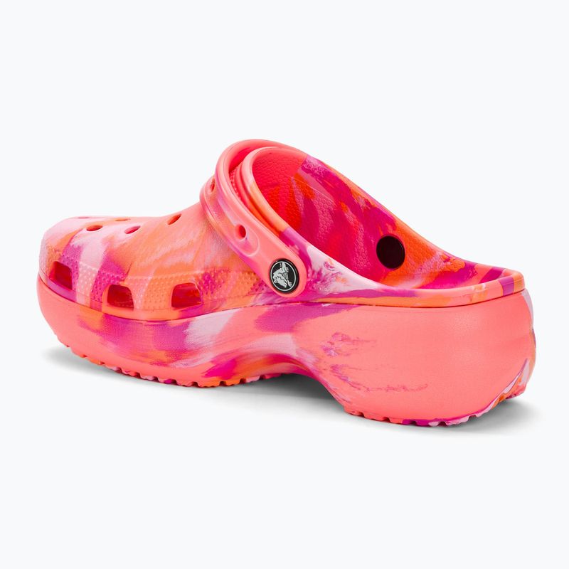 Női papucs Crocs Classic Platform Marbled guava/multi 4