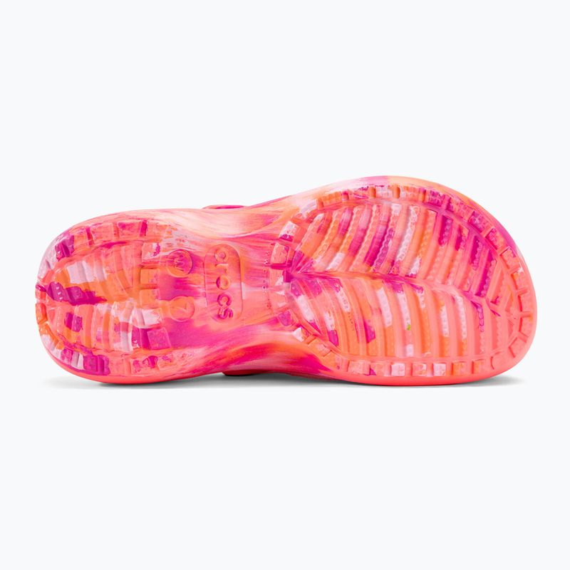 Női papucs Crocs Classic Platform Marbled guava/multi 5