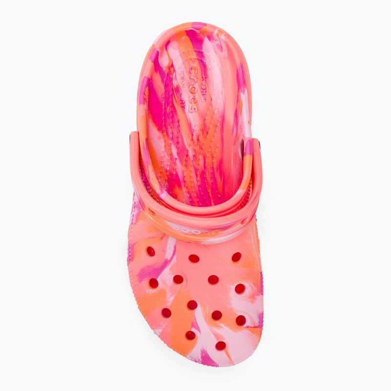 Női papucs Crocs Classic Platform Marbled guava/multi 6