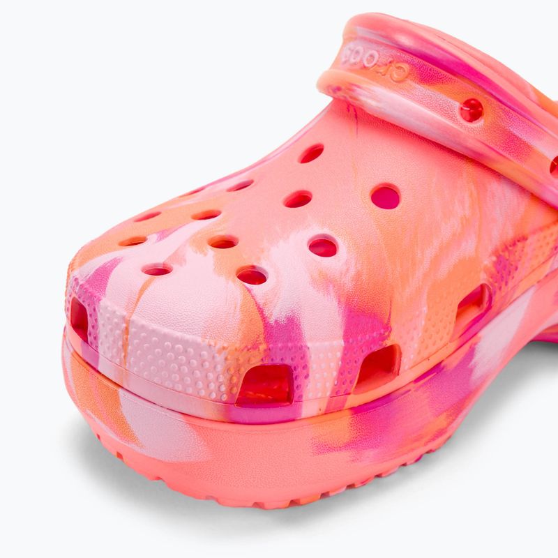 Női papucs Crocs Classic Platform Marbled guava/multi 8