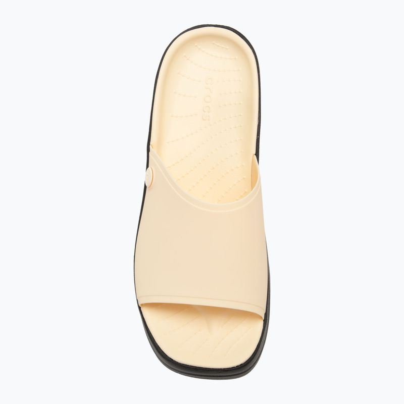Női Crocs Skyline Slide vanília/fekete flip-flopok 5