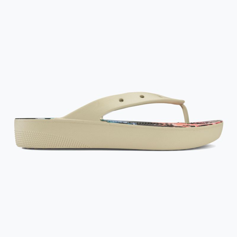 Női flip-flop papucs Crocs Classic Platform Retro Resort bone/multi 2