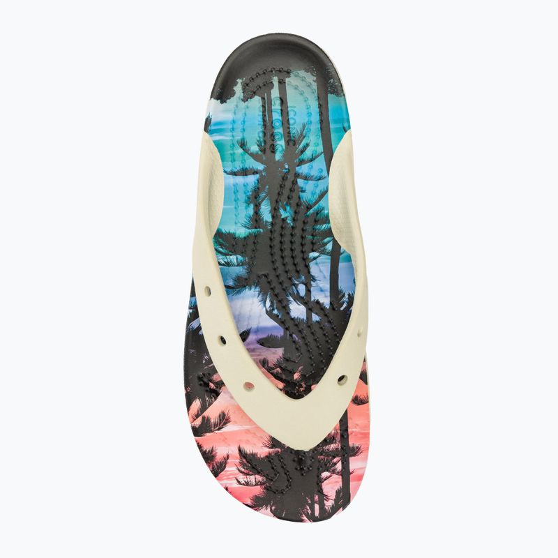 Női flip-flop papucs Crocs Classic Platform Retro Resort bone/multi 5