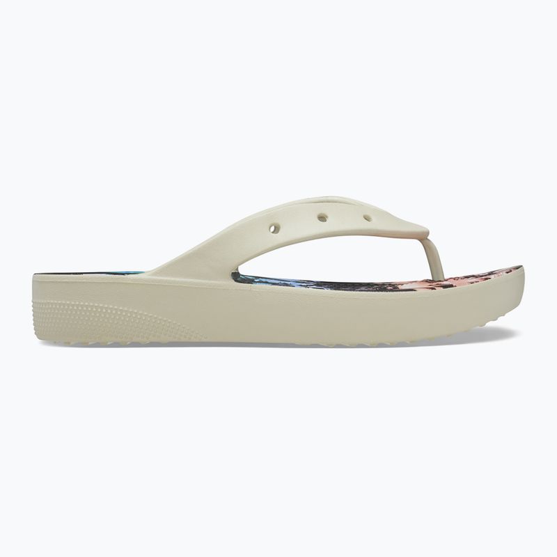 Női flip-flop papucs Crocs Classic Platform Retro Resort bone/multi 9