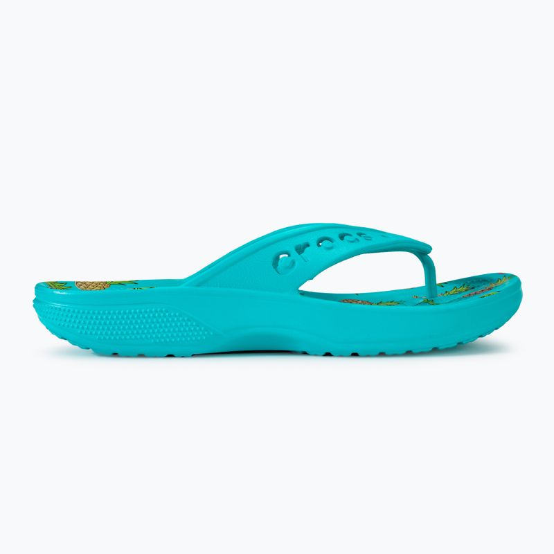 Flip-flop papucs, női Crocs Baya II Graphic Flip digital aqua/multi 2