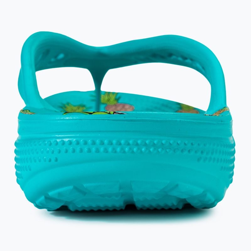 Flip-flop papucs, női Crocs Baya II Graphic Flip digital aqua/multi 6