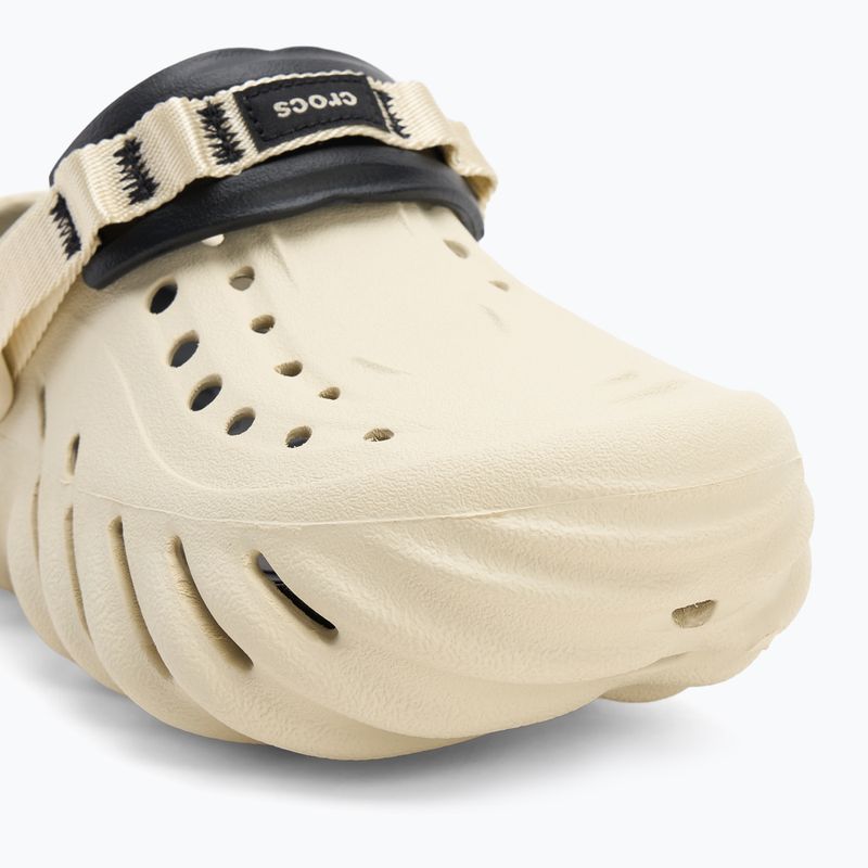 Crocs Echo Clog papucs csontszín/fekete 8