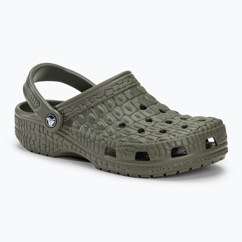 Papucs Crocs Classic Crocskin dusty olive 2