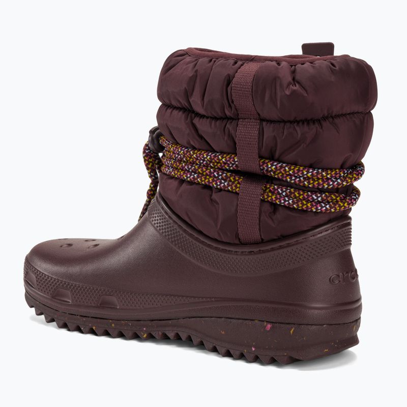 Női hótaposó Crocs Classic Neo Puff Luxe dark cherry 3