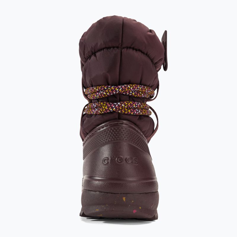 Női hótaposó Crocs Classic Neo Puff Luxe dark cherry 6
