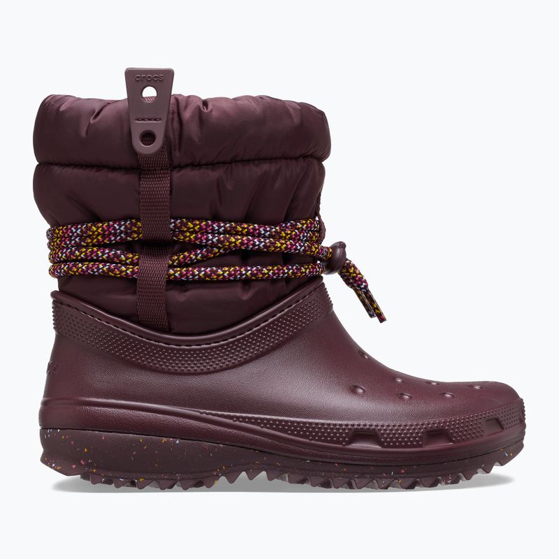 Női hótaposó Crocs Classic Neo Puff Luxe dark cherry 9