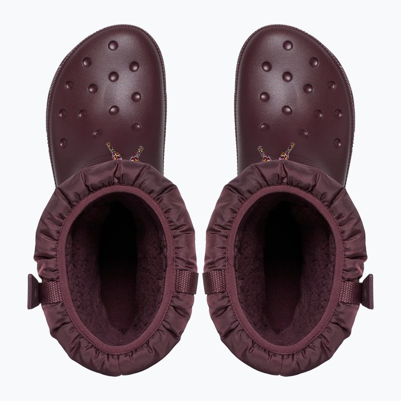Női hótaposó Crocs Classic Neo Puff Luxe dark cherry 11