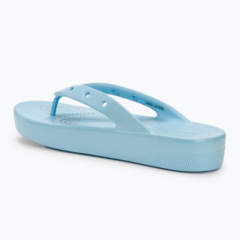 Női flip-flop papucs Crocs Classic Platform Meta Pearl blue calcite 3