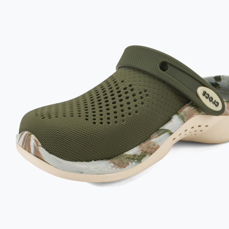 Crocs LiteRide 360 Marbled Clog army green/multi papucs 8