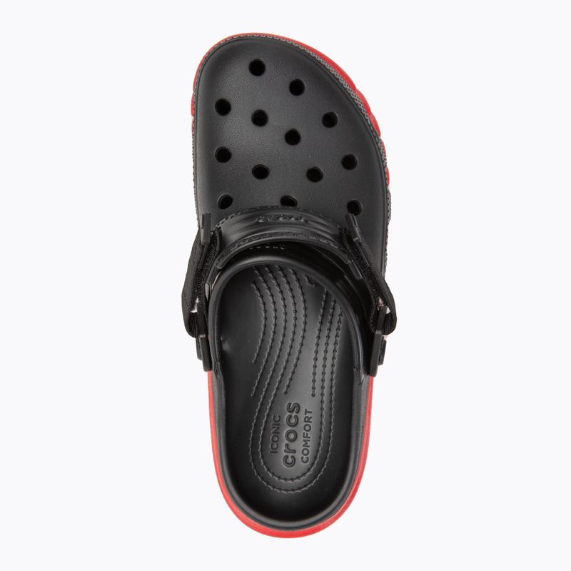 Crocs Duet Max II Clog fekete/varsity piros flip-flopok 6
