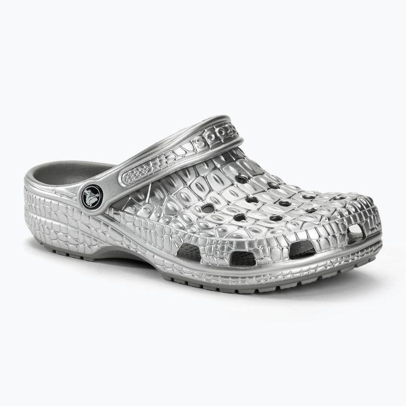 Papucs Crocs Classic Metallic Crocskin silver