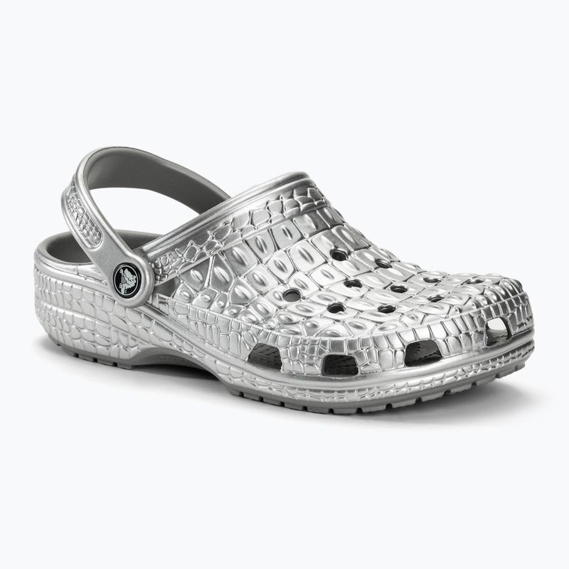 Papucs Crocs Classic Metallic Crocskin silver 2