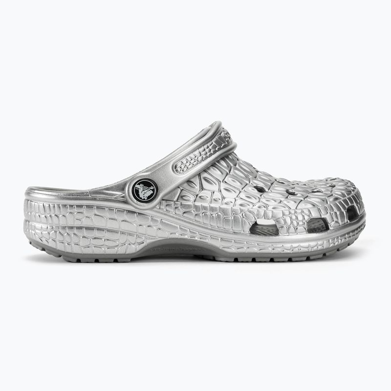 Papucs Crocs Classic Metallic Crocskin silver 3