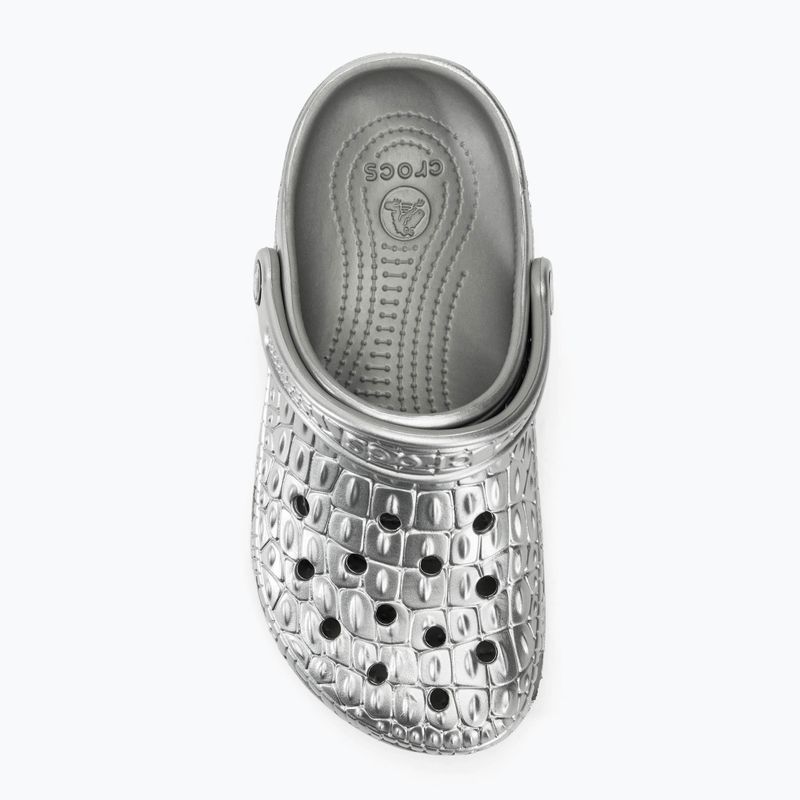 Papucs Crocs Classic Metallic Crocskin silver 6