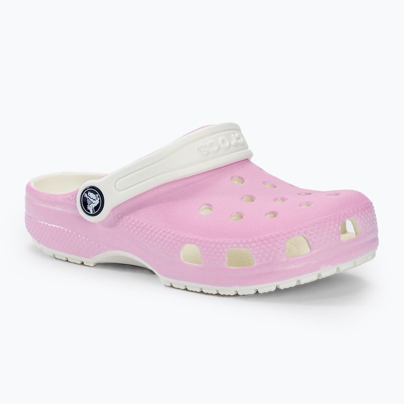 Gyerek papucs Crocs Classic Glow in the Dark flamingo