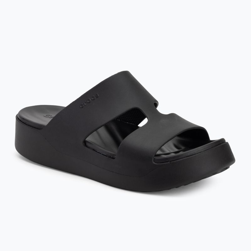 Női Crocs Gateway Platform H-Strap flip-flopok fekete