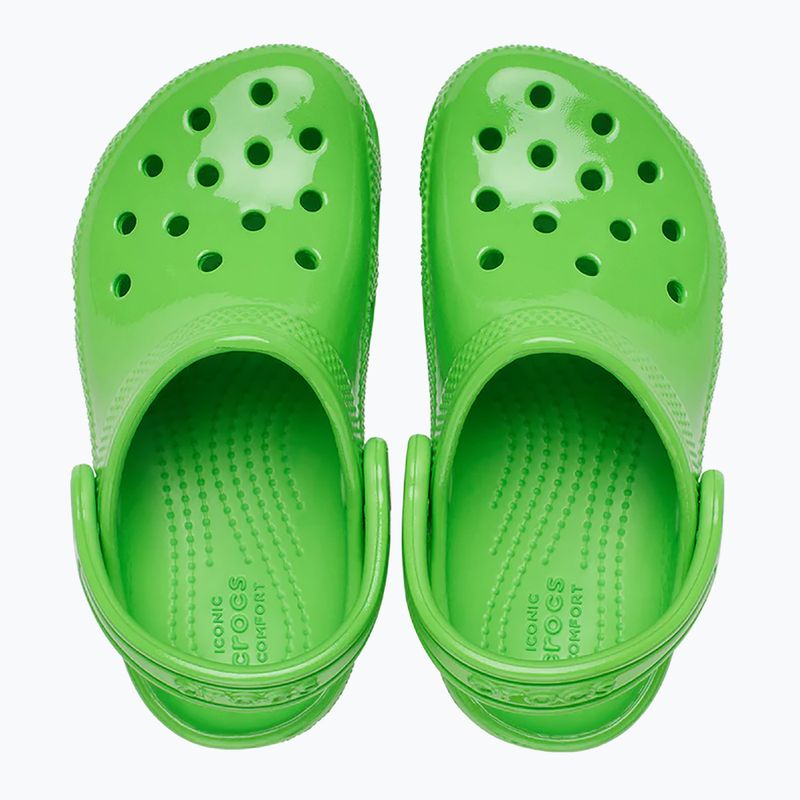 Crocs Classic Neon Highlighter Clog Gyerekek zöld nyálkás flip-flopok 10