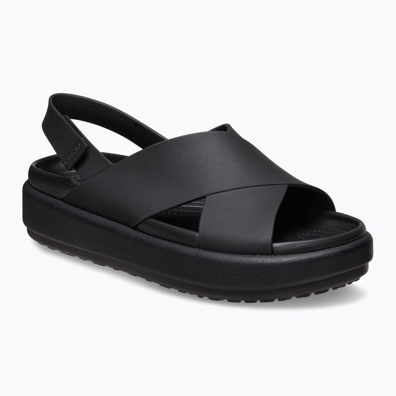 Női Crocs Brooklyn Luxe Cross Strap szandál fekete 8