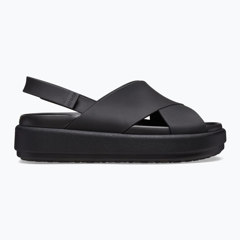 Női Crocs Brooklyn Luxe Cross Strap szandál fekete 9