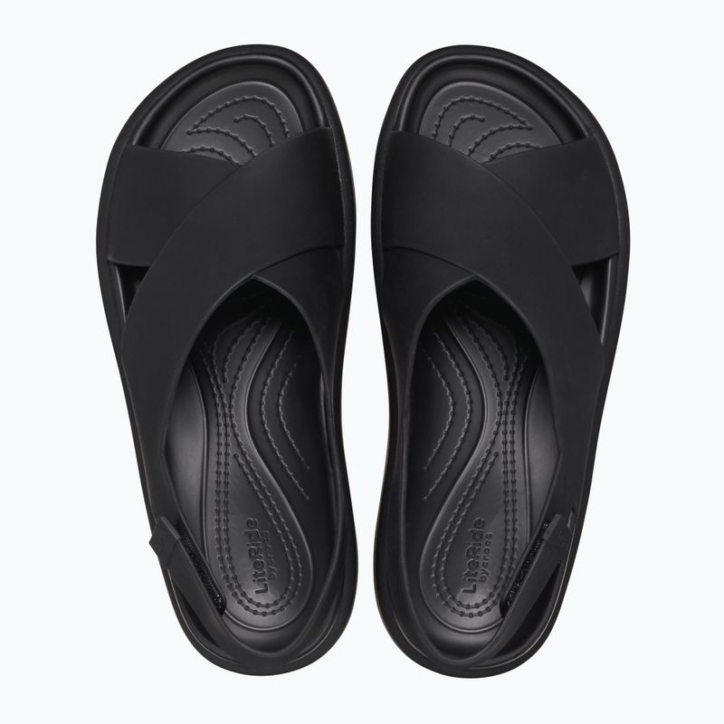 Női Crocs Brooklyn Luxe Cross Strap szandál fekete 11