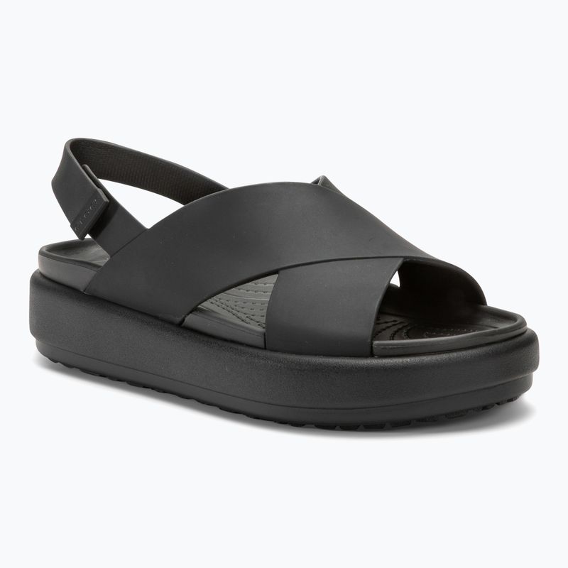 Női Crocs Brooklyn Luxe Cross Strap szandál fekete