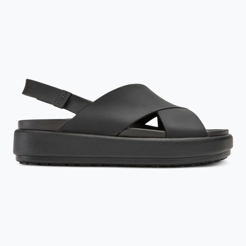 Női Crocs Brooklyn Luxe Cross Strap szandál fekete 2
