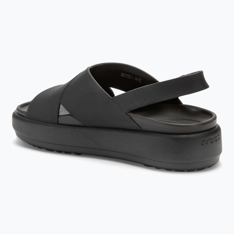 Női Crocs Brooklyn Luxe Cross Strap szandál fekete 3