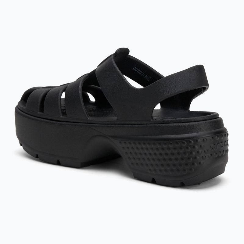 Női Crocs Stomp Fisherman szandál fekete 3