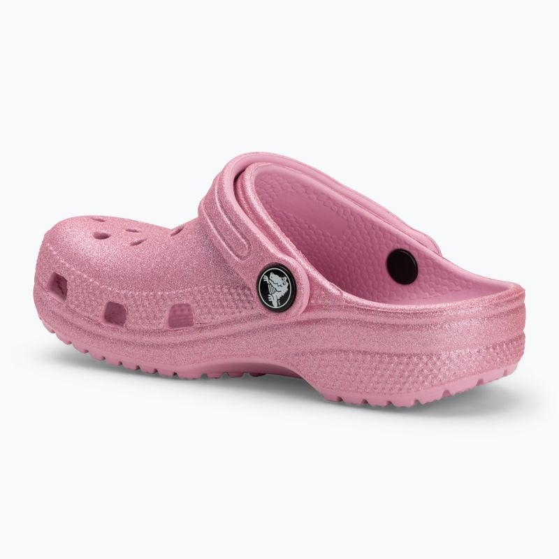 Crocs Classic Glitter Clog Gyermek flip-flop rózsaszín tweed csillogás 4