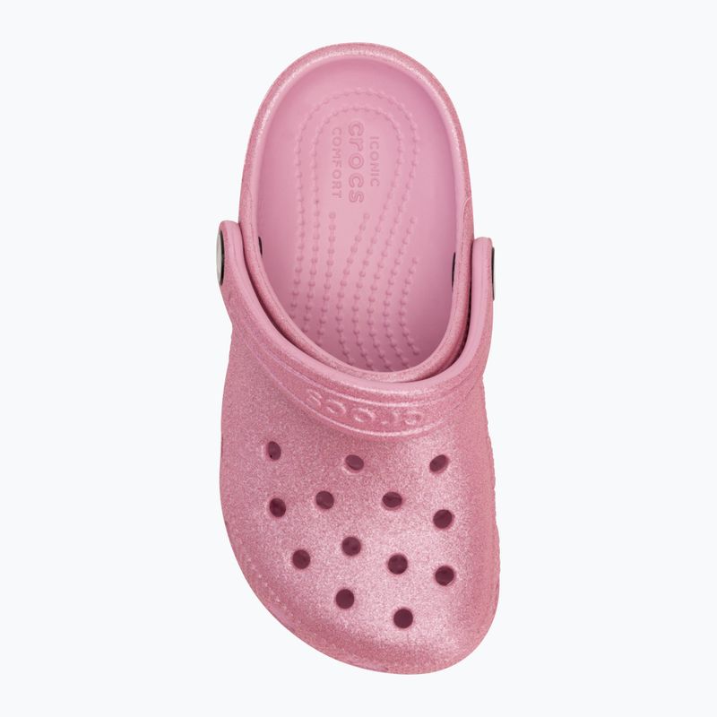 Crocs Classic Glitter Clog Gyermek flip-flop rózsaszín tweed csillogás 6