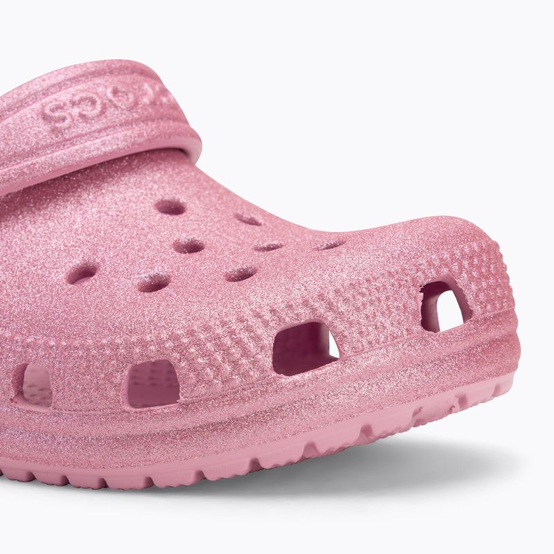 Crocs Classic Glitter Clog Gyermek flip-flop rózsaszín tweed csillogás 8