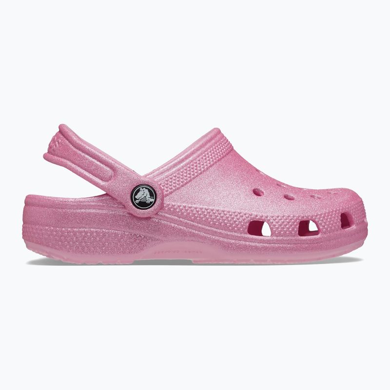 Crocs Classic Glitter Clog Gyerek flip flop rózsaszín tweed csillogás 2