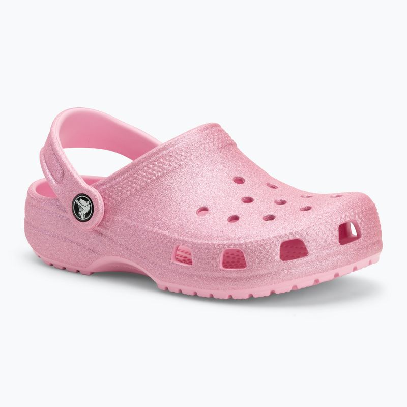 Crocs Classic Glitter Clog Gyerek flip flop rózsaszín tweed csillogás 2