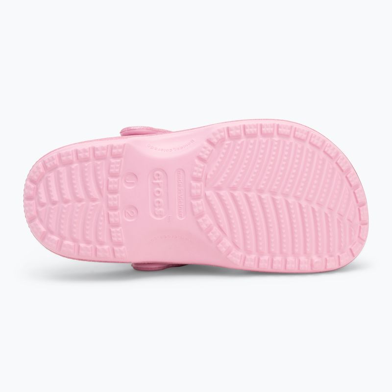 Crocs Classic Glitter Clog Gyerek flip flop rózsaszín tweed csillogás 5