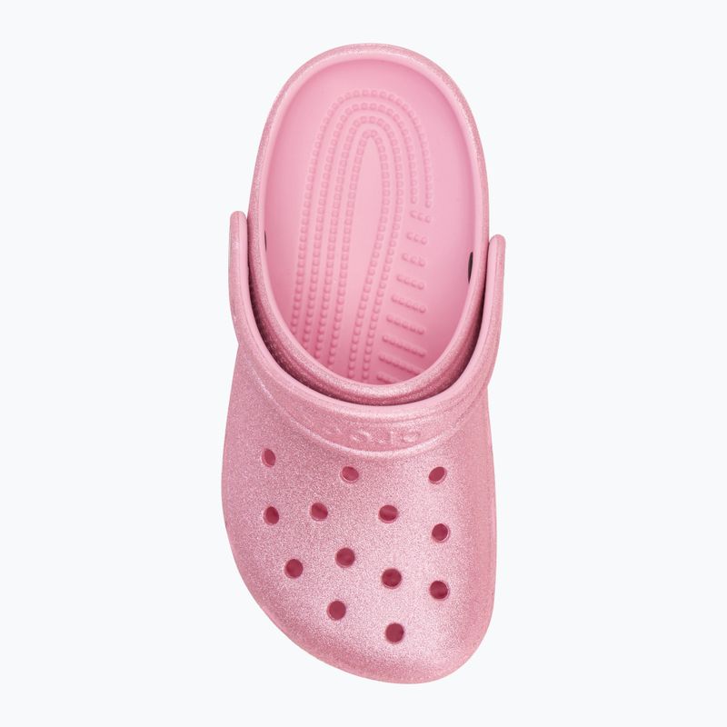Crocs Classic Glitter Clog Gyerek flip flop rózsaszín tweed csillogás 6