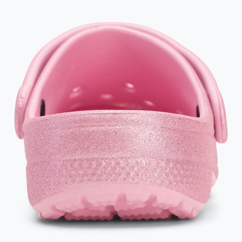 Crocs Classic Glitter Clog Gyerek flip flop rózsaszín tweed csillogás 7