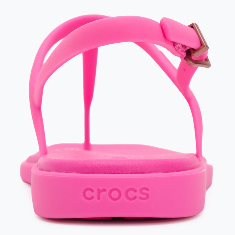 Női szandál Crocs Miami Thong Flip rózsaszín zúzás 6