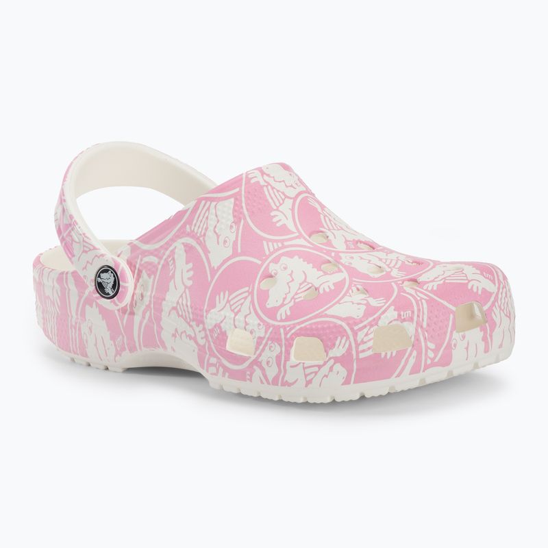 Crocs Classic Duke Print Clog rózsaszín tweed flip-flopok 2