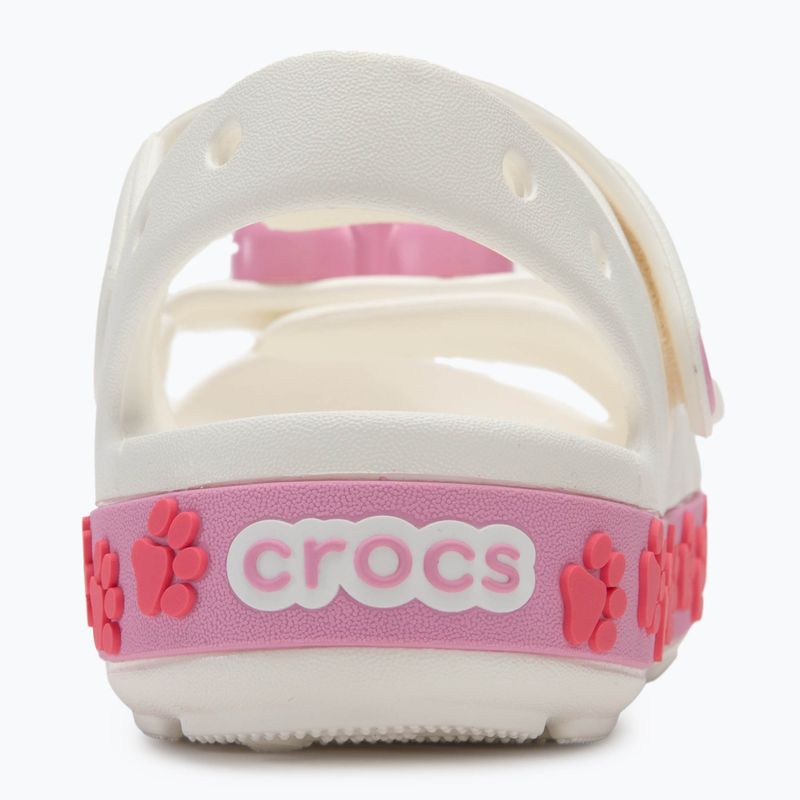 Crocs Crocband Cruiser Pet Kids fehér-rózsaszín tweed szandálok 6