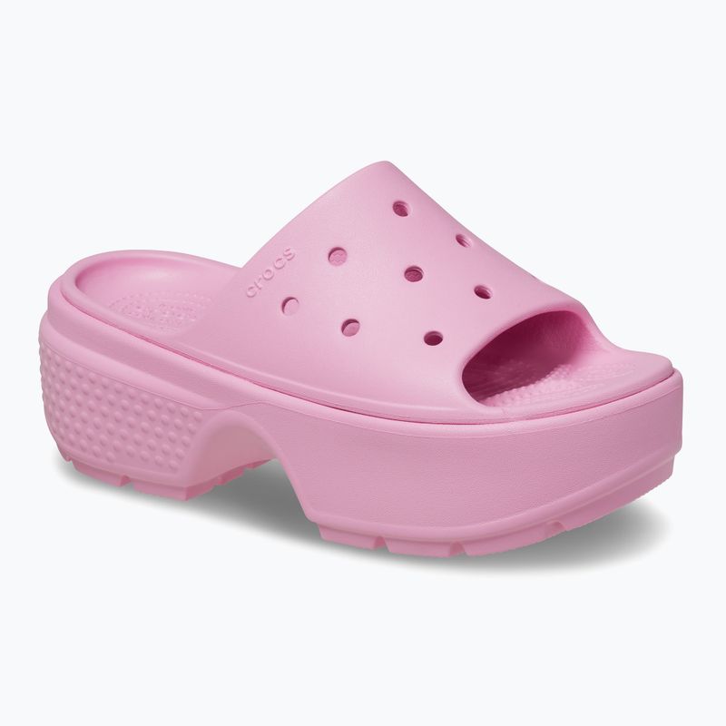 Női Crocs Stomp Slide rózsaszín tweed flip-flopok 8