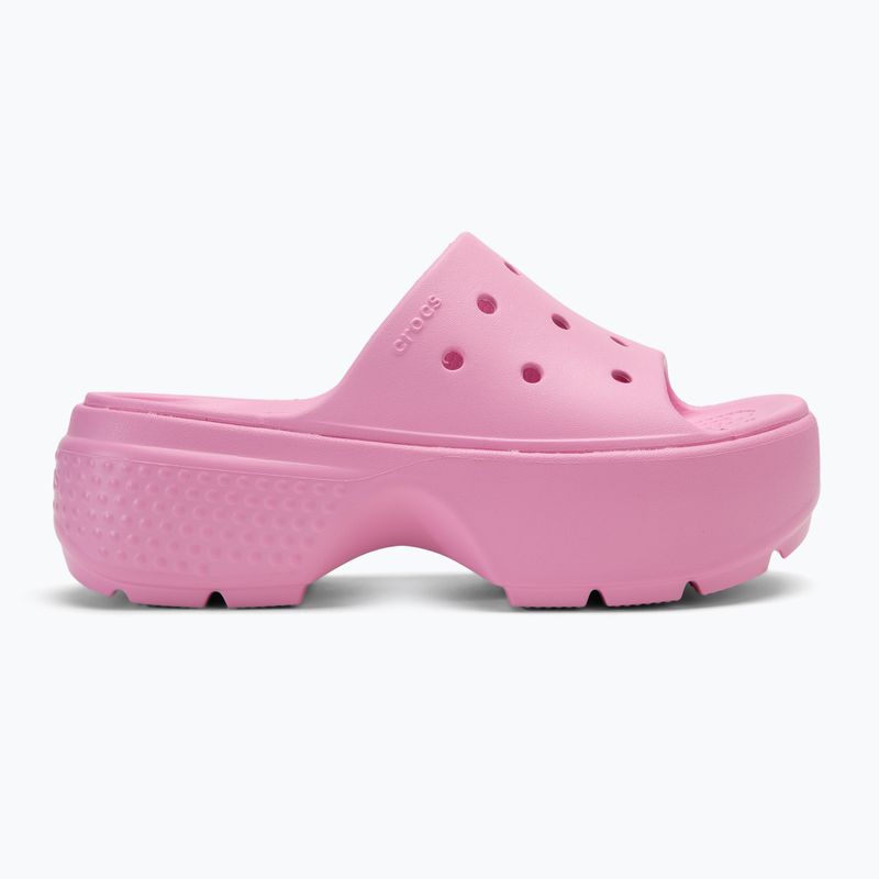 Női Crocs Stomp Slide rózsaszín tweed flip-flopok 2
