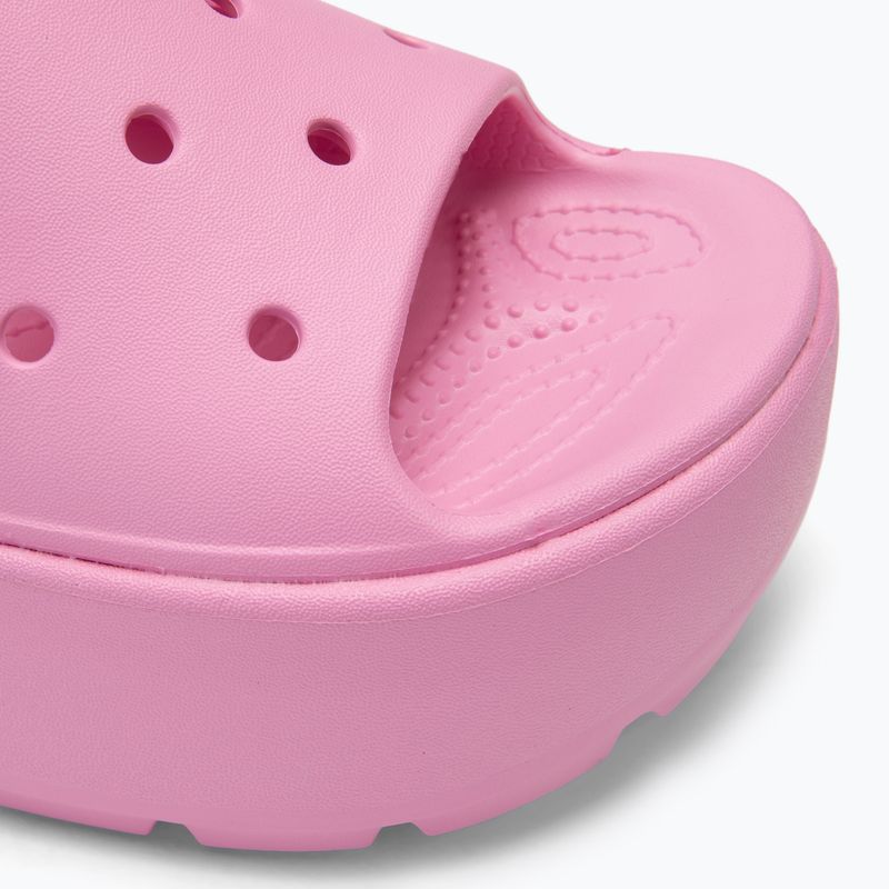 Női Crocs Stomp Slide rózsaszín tweed flip-flopok 7