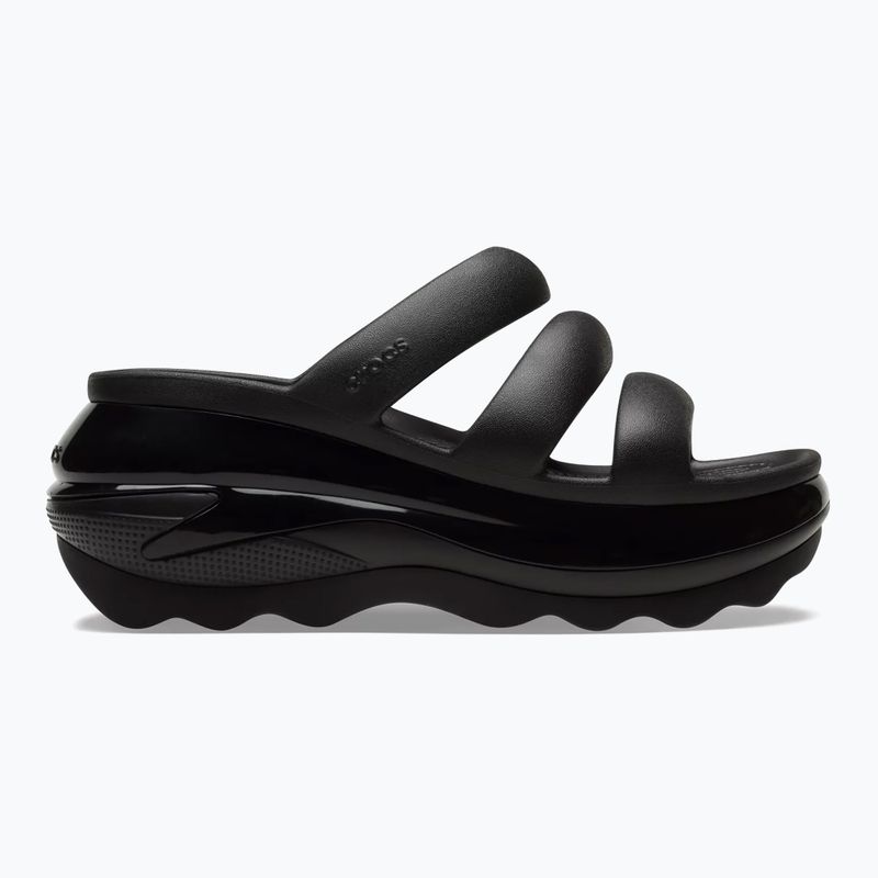 Crocs Mega Crush Triple Strap flip-flop fekete
