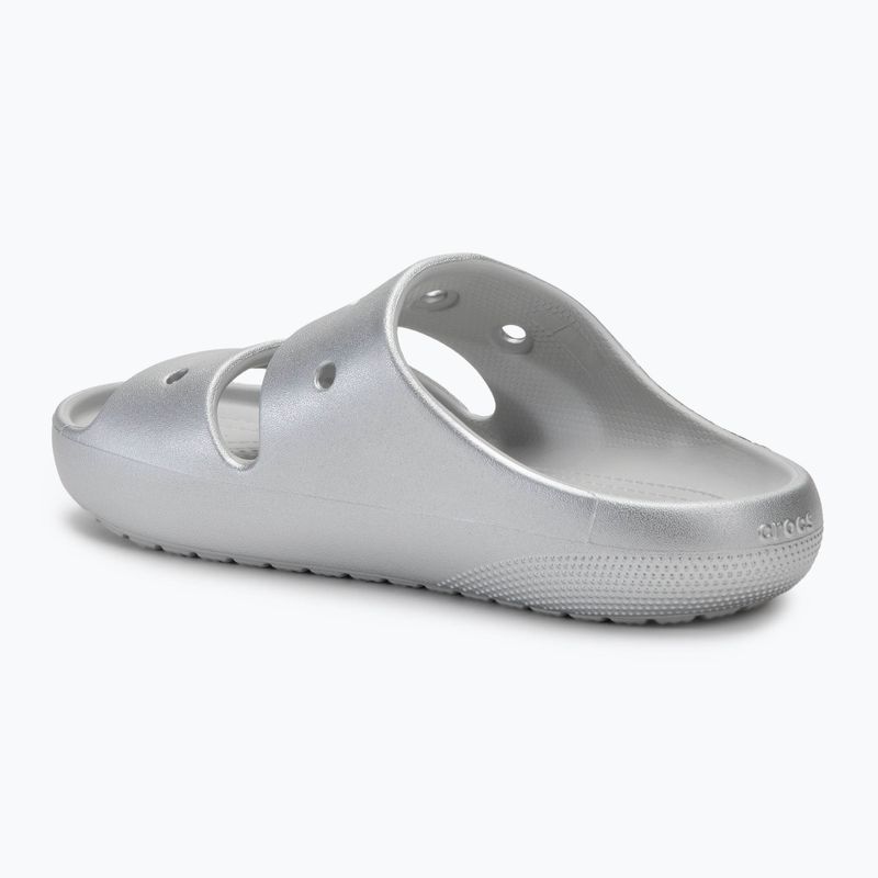 Crocs Classic Metallic Sandal V2 szandál ezüst flip flopok 3