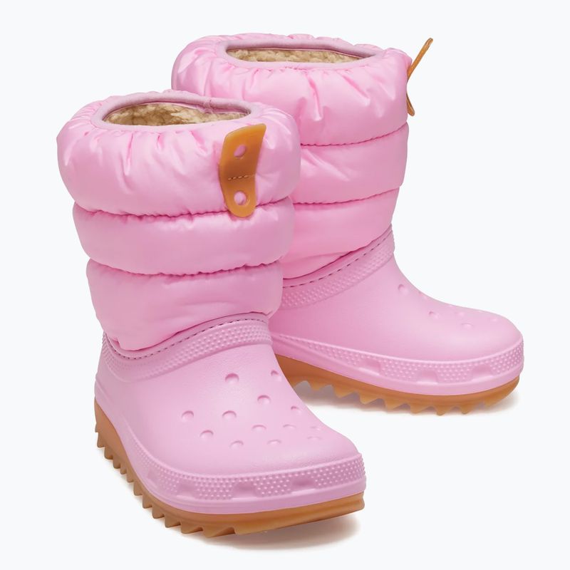 Gyerek hócsizma Crocs Classic Neo Puff pink tweed/gum 10
